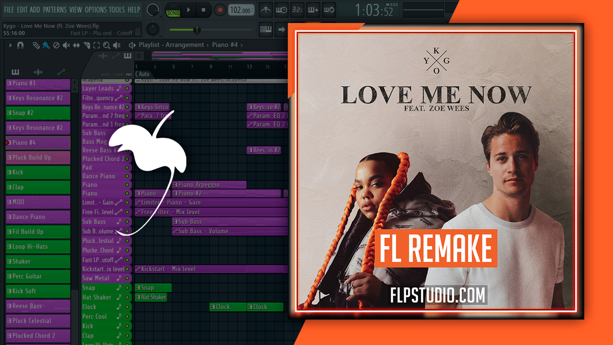 Kygo - Love Me Now ft. Zoe Wees FL Studio Remake (Dance) – FLP Studio
