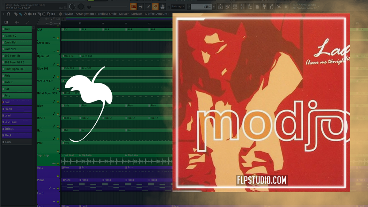 Modjo - Lady (James Hype Edit) FL Studio Remake (Tech House) – FLP Studio