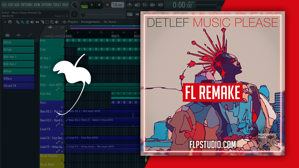 Detlef - Music Please Fl Studio Remake (Tech House Template) – FLP Studio