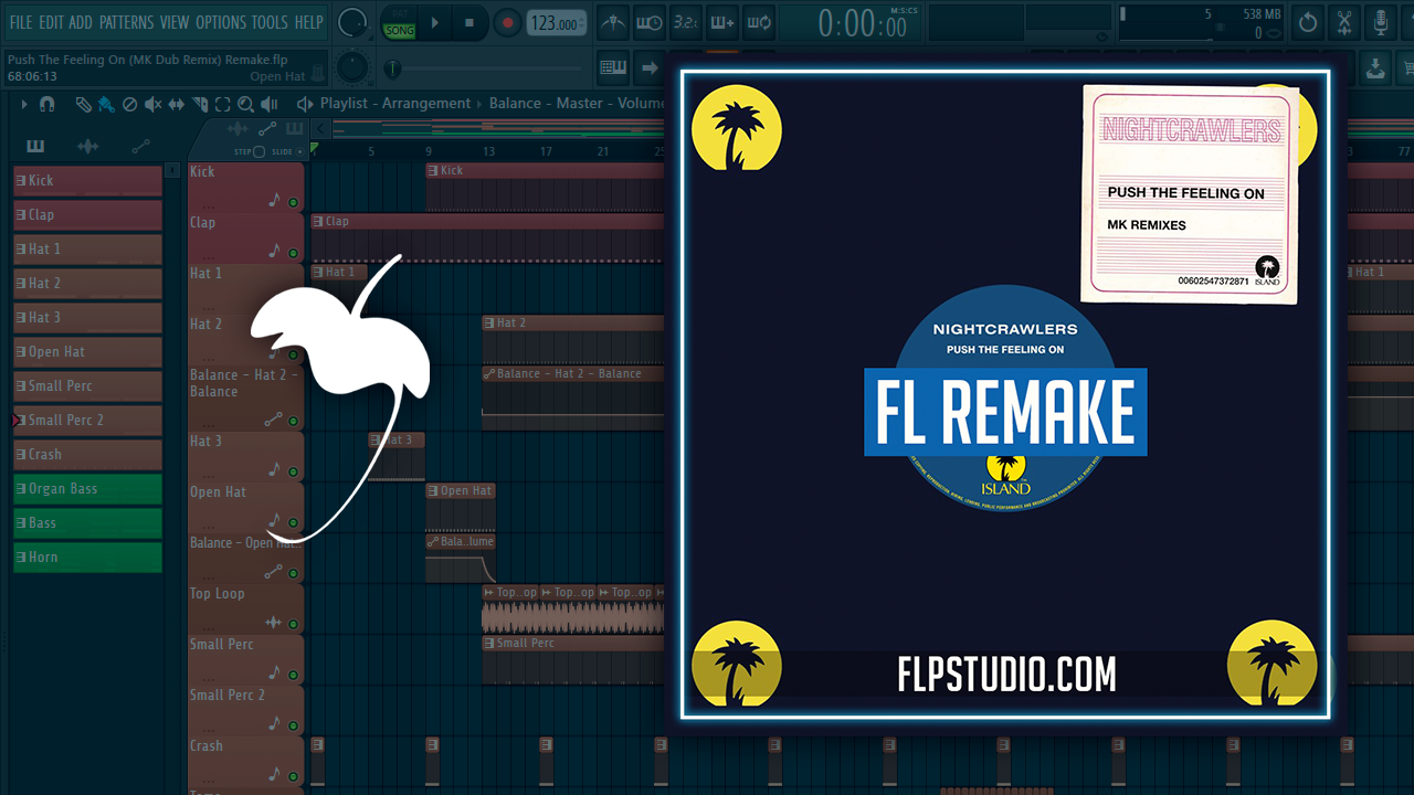 Nightcrawlers - Push the feeling on (Mk Dub Remix) Fl Studio Remake (House  Template)
