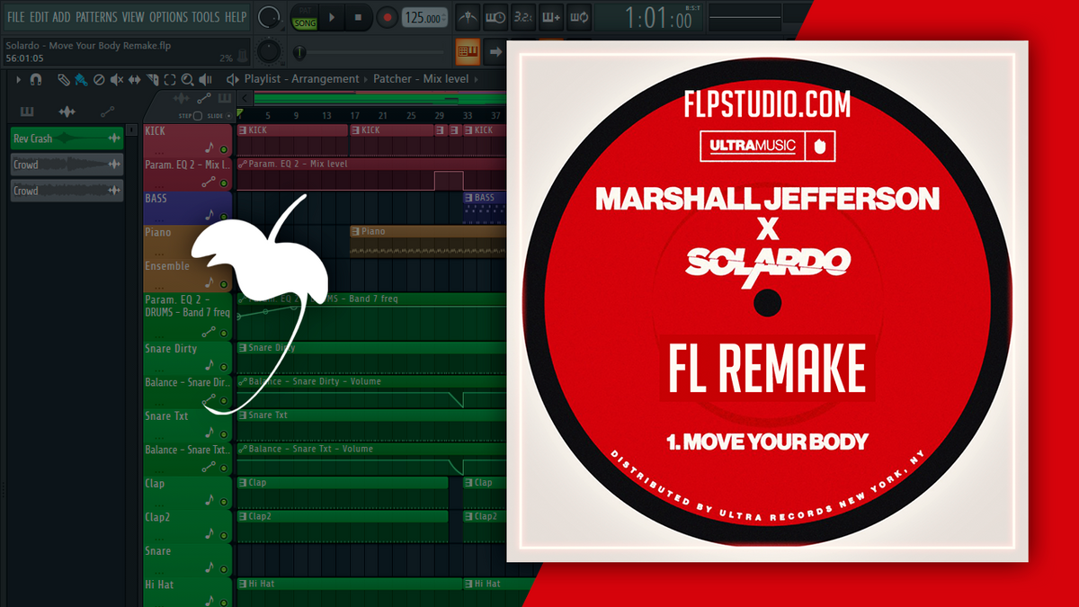 Marshall Jefferson & Solardo Move your body Fl Studio Remake (Tech H FLP Studio