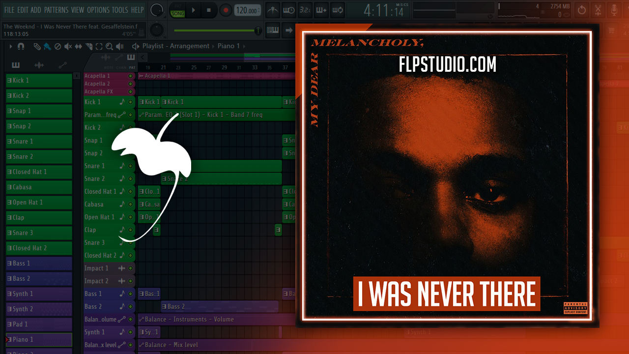 The Weeknd - I Was Never There ft Gesaffelstein FL Studio Remake