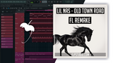 Lil Nas x ft Billy Ray Cyrus - Old town road Fl Studio Remake (Hip-hop Template)